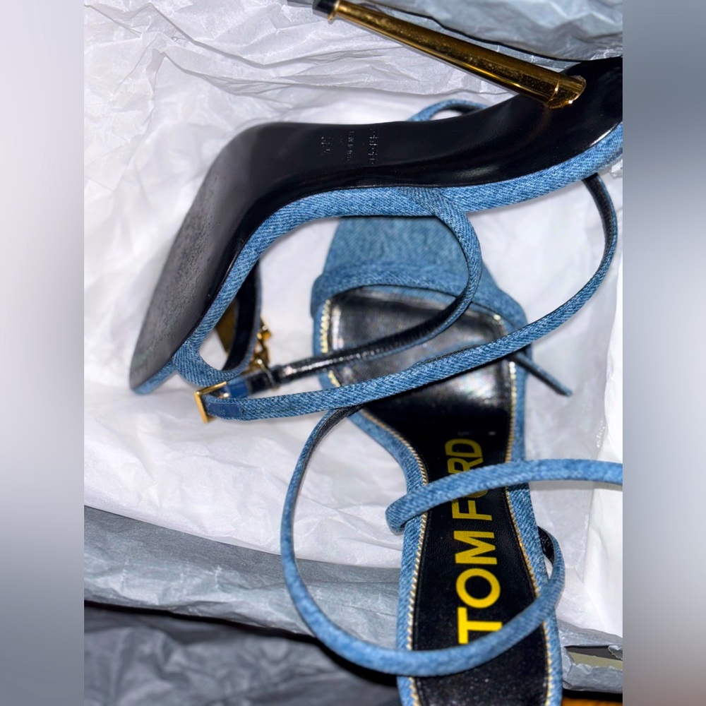 Tom Ford Denim PadLock Heels - Picture 8 of 14